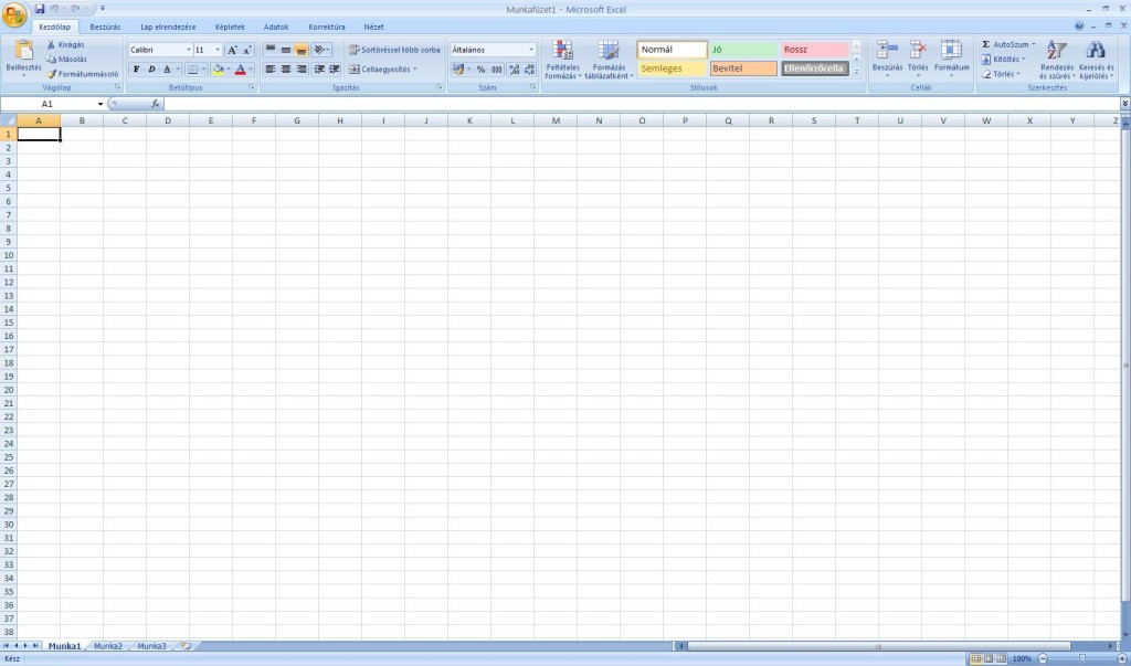 Excel verzió 2007